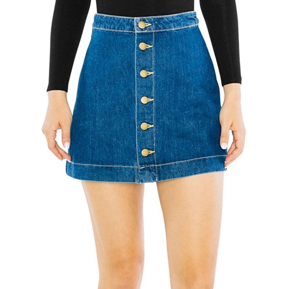 American Apparel Denim Mini Skirt